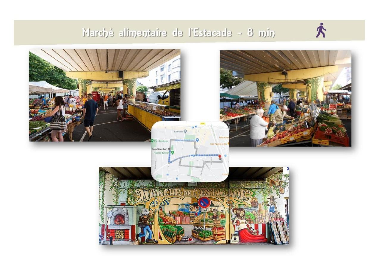 Le 62 - Spacieux T2 Avec Jardin, Parking & Tramway Grenoble Eksteriør billede