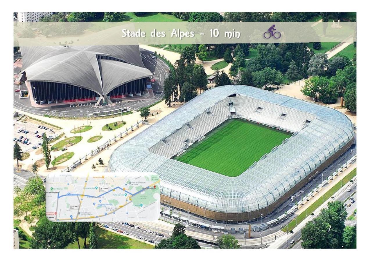 Le 62 - Spacieux T2 Avec Jardin, Parking & Tramway Grenoble Eksteriør billede